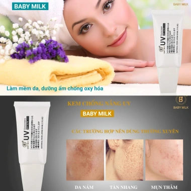 Kem Chống Nắng UV Baby Milk Cao Thiên Nhi - Bảo Vệ Da Bé, Dưỡng ẩm, Không Nhờn, Giá Ưu Đãi 295k 4