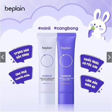 Kem chống nắng vật lý Beplain Sunmuse SPF50+++ 50ml - Nâng tone, giá chỉ 89.000₫