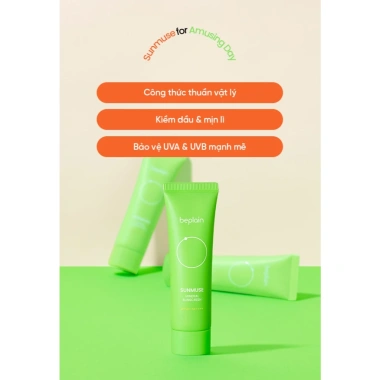 Kem chống nắng vật lý Beplain Sunmuse SPF50+ PA++++ nâng tone da 50ml 339k