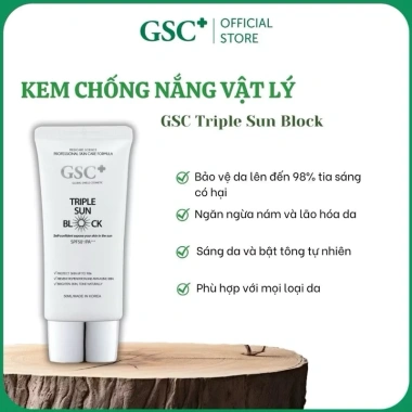 Kem chống nắng vật lý GSC Triple Sun Block SPF 50 PA+++ nâng tông - Giá ưu đãi 570.000đ