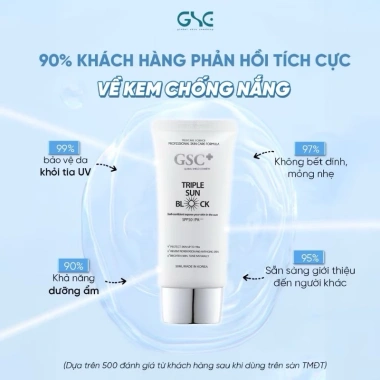 Kem chống nắng vật lý GSC Triple Sun Block SPF 50 PA+++ nâng tông - Giá ưu đãi 570.000đ