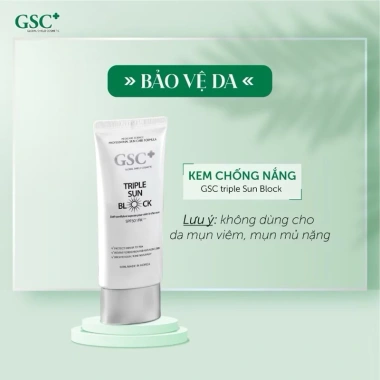 Kem chống nắng vật lý GSC Triple Sun Block SPF 50 PA+++ nâng tông - Giá ưu đãi 570.000đ
