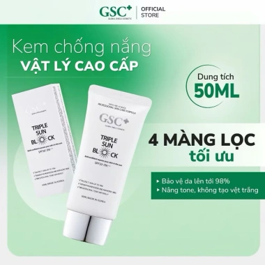 Kem chống nắng vật lý GSC Triple Sun Block SPF 50 PA+++ nâng tông - Giá ưu đãi 570.000đ