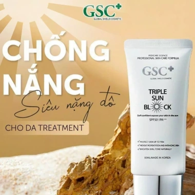 Kem chống nắng vật lý GSC Triple Sun Block SPF50+ PA+++ Nâng tông kiềm dầu chống nắng phổ rộng giá 570.000 5