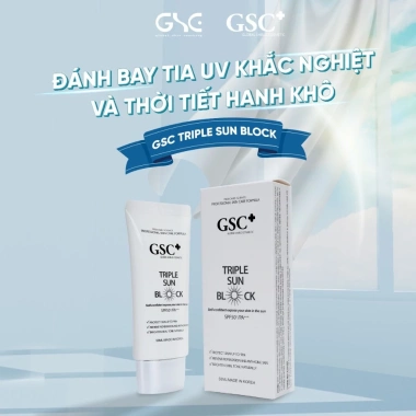Kem chống nắng vật lý GSC Triple Sun Block SPF50+ PA+++ Nâng tông kiềm dầu chống nắng phổ rộng giá 570.000 6