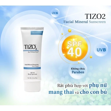 Kem chống nắng vật lý Tizo2 Facial Mineral SPF 40 50g - Chính hãng, tặng quà