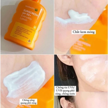 Kem Chống Nắng Woolworths SPF50+ Everyday Lotion Úc 100ml-500ml Giá 399k