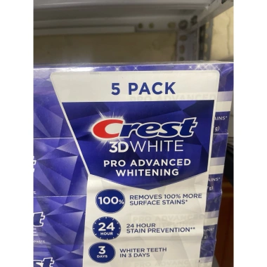 Kem Đánh Răng Crest 3D White Pro Advanced Whitening 147g - Làm Trắng, Giá 169k