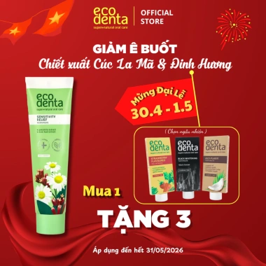 Kem đánh răng Ecodenta răng nhạy cảm 100ml cúc La Mã nụ đinh hương giảm 225k
