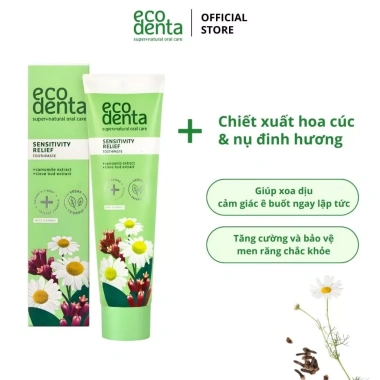 Kem đánh răng Ecodenta răng nhạy cảm 100ml cúc La Mã nụ đinh hương giảm 225k