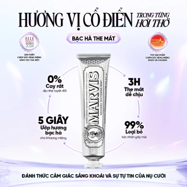 Kem Đánh Răng Marvis 25-85ml - Hơi Thở Thơm Mát, Trắng Răng, Ngừa Mảng Bám, Giá 135k 10 Kem Đánh Răng Marvis 25-85ml - Hơi Thở Thơm Mát, Trắng Răng, Ngừa Mảng Bám, Giá 135k 10