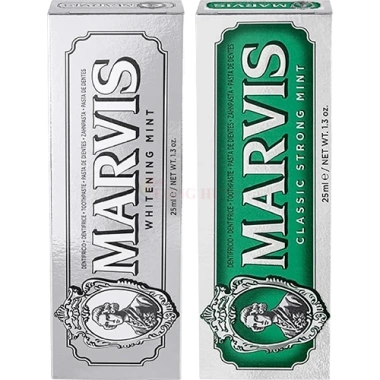 Kem đánh răng Marvis 25ml kèm hộp - Hương thơm tươi mát, bảo vệ men, giá 89.000₫