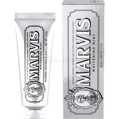 Kem đánh răng Marvis 25ml kèm hộp - Hương thơm tươi mát, bảo vệ men, giá 89.000₫
