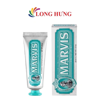 Kem đánh răng Marvis 25ml kèm hộp - Hương thơm tươi mát, bảo vệ men, giá 89.000₫