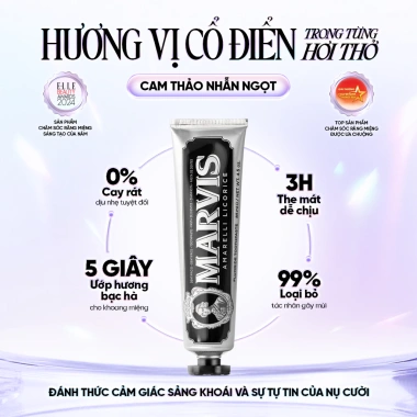 Kem Đánh Răng MARVIS 25ml - Size Du Lịch Tiện Lợi, Giá Ưu Đãi 97.020₫ 7 Kem Đánh Răng MARVIS 25ml - Size Du Lịch Tiện Lợi, Giá Ưu Đãi 97.020₫ 7