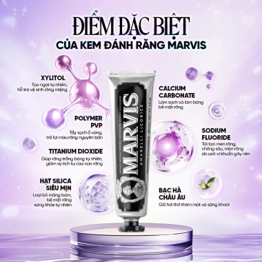 Kem Đánh Răng MARVIS 25ml - Size Du Lịch Tiện Lợi, Giá Ưu Đãi 97.020₫ 9 Kem Đánh Răng MARVIS 25ml - Size Du Lịch Tiện Lợi, Giá Ưu Đãi 97.020₫ 9