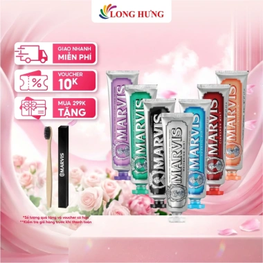Kem đánh răng Marvis 75ml/85ml - Hàng chính hãng, giá ưu đãi 219.000₫, bảo vệ men, hương thơm