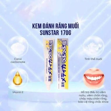 Kem Đánh Răng Muối Sunstar 170g - Làm sạch, giảm ê buốt, bảo vệ nướu, 56.000₫