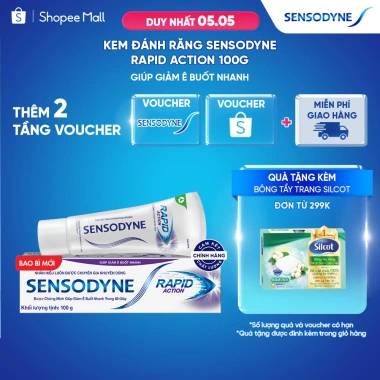 Kem đánh răng SENSODYNE Rapid Action 100g giảm ê buốt nhanh - Giá chỉ 99.000₫