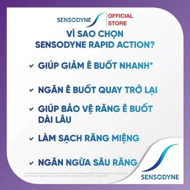Kem đánh răng SENSODYNE Rapid Action 100g giảm ê buốt nhanh - Giá chỉ 99.000₫