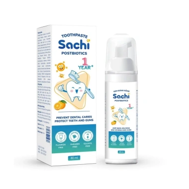 Kem đánh răng tạo bọt Sachi Postbiotics 80ml hương dâu cam - Ngừa sâu răng, giá 135.000đ 10