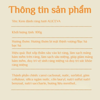 Kem đánh răng thơm mát, khử mùi hôi miệng, bảo vệ nướu, làm trắng răng - 125.400 VND (Giá gốc 158.004 VND) 9