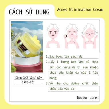 Kem Doctor Care Acnes Elimination 30g - Giảm Mụn Ẩn, Đầu Đen, Thâm, Kiểm Soát Dầu, Da Dầu 7