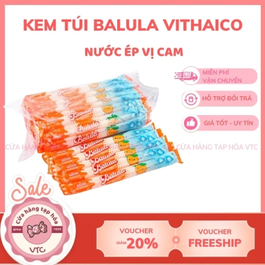 Kem đôi Balula VITHAICO vị cam 75ml - 20 chiếc/gói, giá ưu đãi 15.400₫