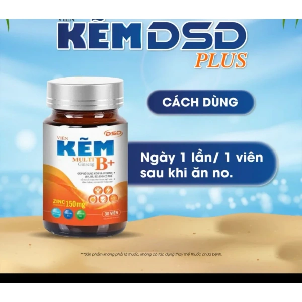 Hình ảnh sản phẩm Kẽm DSD Multi B Ginseng Chính Hãng 60 Viên 2 Hộp - Giảm Giá Đến 499k, Tăng Sức Đề Kháng, Hỗ Trợ Sức Khỏe