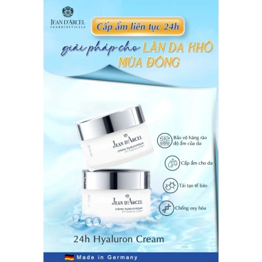 Kem Dưỡng Ẩm 24h Jean DArcel Hyaluron Cream - Dưỡng ẩm sâu, giảm nếp nhăn, giá ưu đãi 1.521.000₫