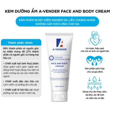 Kem dưỡng ẩm A-Vender cấp ẩm da khô, phục hồi, giảm mẩn đỏ cho trẻ sơ sinh 220.000 VND 4