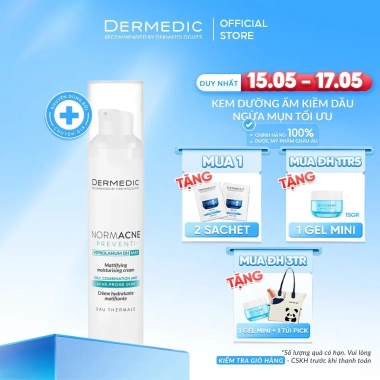 Kem dưỡng ẩm ban ngày Dermedic kiềm dầu normacne giảm mụn 40ml - 826.810₫