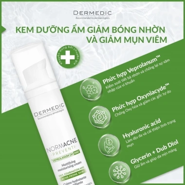 Kem dưỡng ẩm ban ngày Dermedic kiềm dầu normacne giảm mụn 40ml - 826.810₫ 5 Kem dưỡng ẩm ban ngày Dermedic kiềm dầu normacne giảm mụn 40ml - 826.810₫ 5