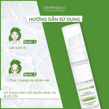 Kem dưỡng ẩm ban ngày Dermedic kiềm dầu normacne giảm mụn 40ml - 826.810₫