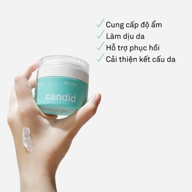 Kem Dưỡng Ẩm Candid B5 Cica Repair & Soothing Cream 50ml – Phục hồi, dưỡng ẩm sâu, giá 739.500₫