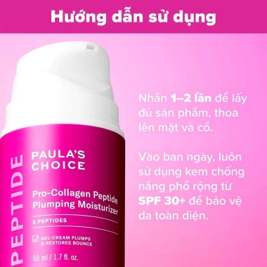 Kem dưỡng ẩm căng mọng giảm nếp nhăn Paula's Choice Pro-collagen Peptide 50ml - Giá ưu đãi 1.1 triệu
