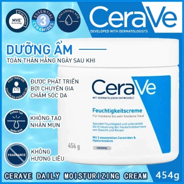 Kem Dưỡng Ẩm CERAVE 340g cho Da Khô Da Trắng Sáng Mềm Mịn Hương Nước Hoa Giá ưu đãi 234k 3