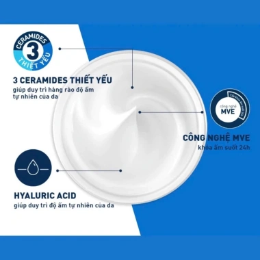 Kem Dưỡng Ẩm CERAVE 340g cho Da Khô Da Trắng Sáng Mềm Mịn Hương Nước Hoa Giá ưu đãi 234k 4