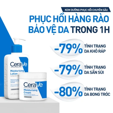 Kem dưỡng ẩm CeraVe Moisturising Cream 340g: Dưỡng 48h, phục hồi sâu, bảo vệ da khô, chỉ 450.000 6
