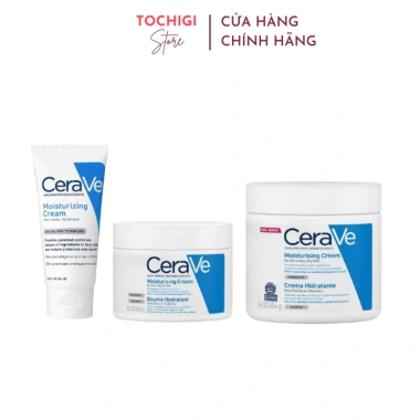 Kem dưỡng ẩm CeraVe Moisturizing Cream 340g - 454g Tặng Mặt Nạ B5, Giá 155.000, Dưỡng ẩm sâu, Không bít tắc lỗ chân lông