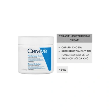 Kem dưỡng ẩm CeraVe Moisturizing Cream 340g - 454g Tặng Mặt Nạ B5, Giá 155.000, Dưỡng ẩm sâu, Không bít tắc lỗ chân lông