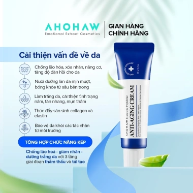Kem Dưỡng Ẩm Chống Lão Hoá AHOHWA 50g - Tăng Collagen, Phục Hồi Da, Giảm Nếp Nhăn, Giá Ưu Đãi 1.08 Triệu
