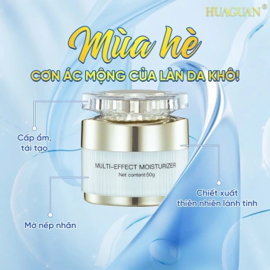 Kem Dưỡng Ẩm Đa Tầng 50g Huaguan Dưỡng ẩm sâu, cải thiện đàn hồi, giảm nếp nhăn, chỉ 945.000 VND