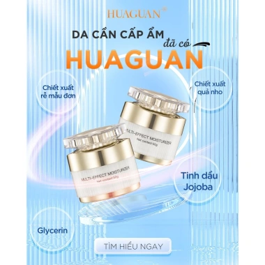 Kem Dưỡng Ẩm Đa Tầng 50g Huaguan Dưỡng ẩm sâu, cải thiện đàn hồi, giảm nếp nhăn, chỉ 945.000 VND