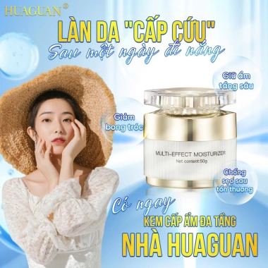Kem Dưỡng Ẩm Đa Tầng 50g Huaguan Dưỡng ẩm sâu, cải thiện đàn hồi, giảm nếp nhăn, chỉ 945.000 VND