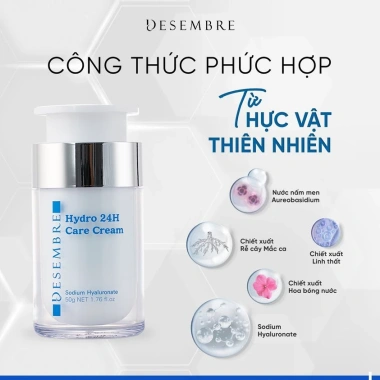 Kem dưỡng ẩm Desembre Hydro 24H Cream - Dưỡng ẩm 24h, mướt mịn, làm dịu, khoá ẩm, 860k 9