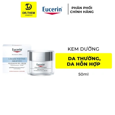 Kem Dưỡng Ẩm Eucerin Ultrasensitive Aquaporin Gel Cream 50ml - Dành cho da thường đến hỗn hợp, chỉ 590k
