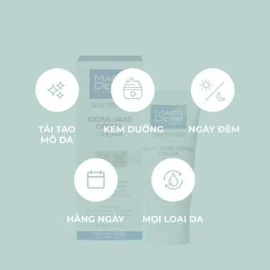 Kem dưỡng ẩm MartiDerm Skin Repair Vass Cream 30ml - Phục hồi, tái tạo da nhạy cảm, giảm 22% 2 Kem dưỡng ẩm MartiDerm Skin Repair Vass Cream 30ml - Phục hồi, tái tạo da nhạy cảm, giảm 22% 2