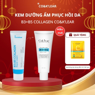 Kem Dưỡng Ẩm Phục Hồi Da B3+B5 Collagen Co&Klear 50ml - Cấp Nước, Da Căng Bóng, Giá 375.000 VNĐ