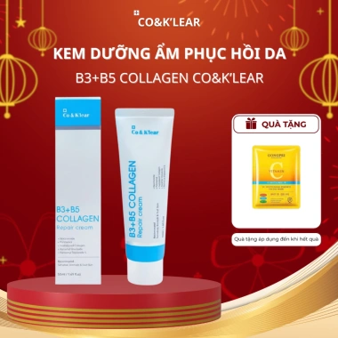 Kem Dưỡng Ẩm Phục Hồi Da B3+B5 Collagen Co&Klear 50ml - Cấp Nước, Da Căng Bóng, Giá 375.000 VNĐ